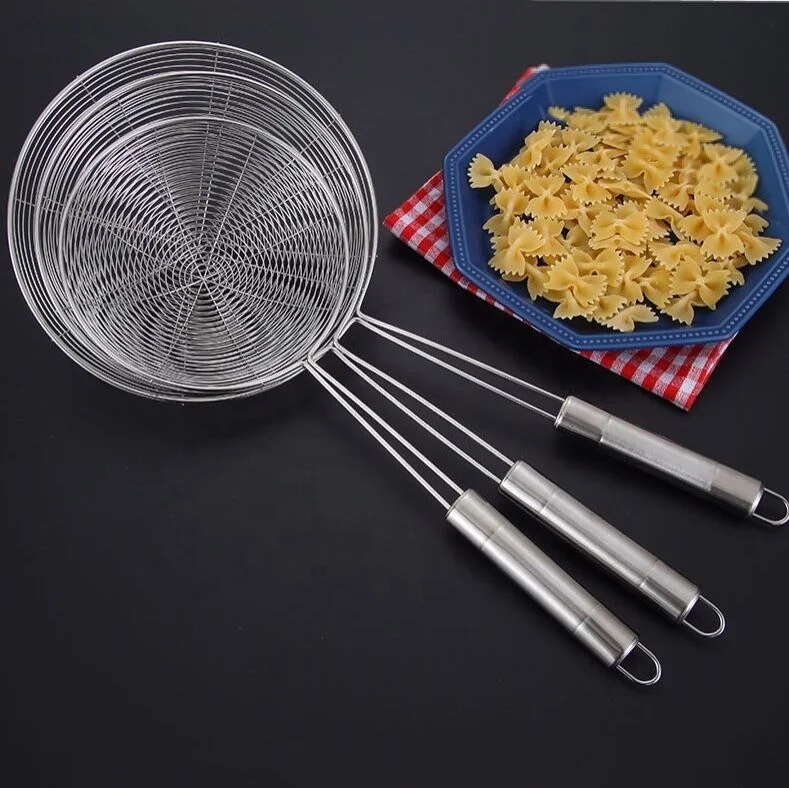 
Stainless Steel Asian Strainer Ladle Frying Spoon with Handle Spider Strainer Skimmer 