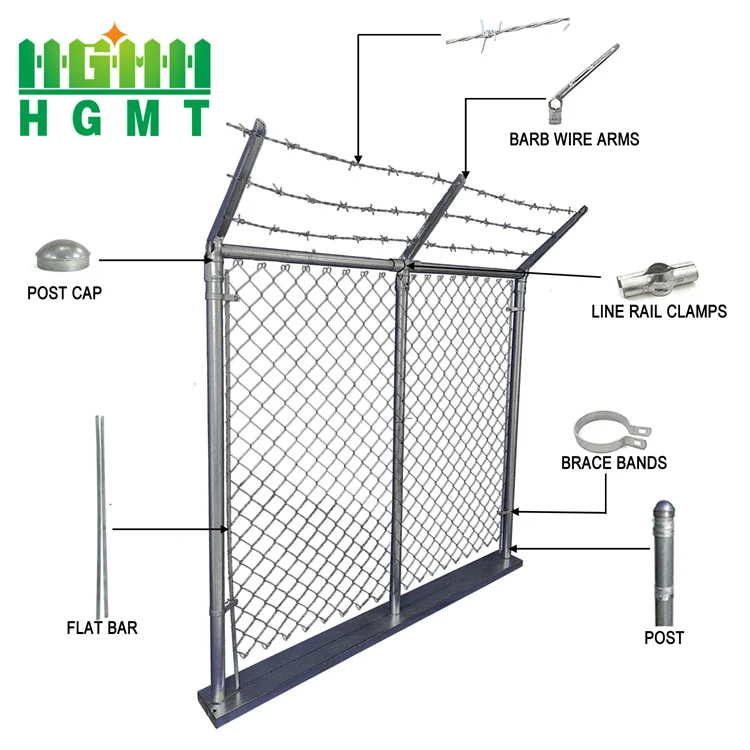 Оптовые цены, хит продаж Алмазная проволочная сетка сетки панели оцинкованная промышленная цепной звеньевой забор для продажи
