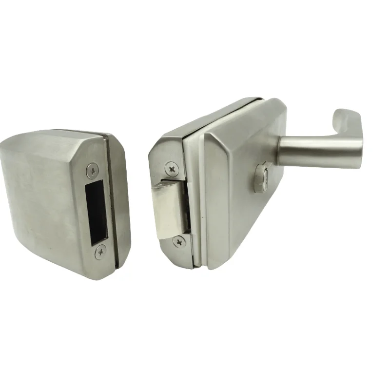 Kensharp Double Sided Key Mortise Locks Handle Tempered Push Glass Door Lock For Glass Sliding Door