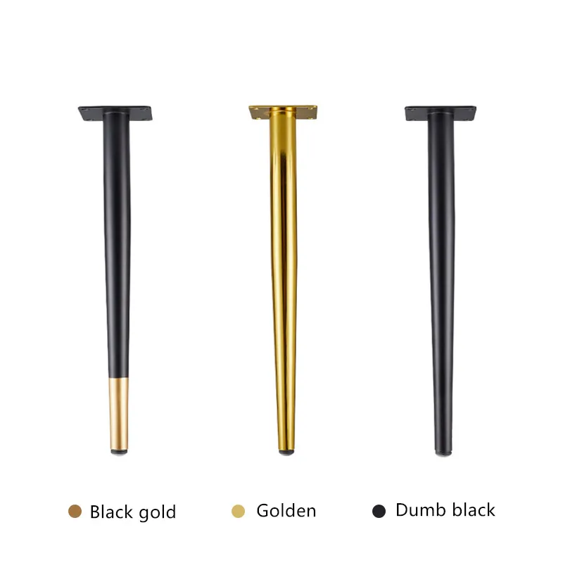 Manufacturing high quality art deco black metal table furniture legs for couch square