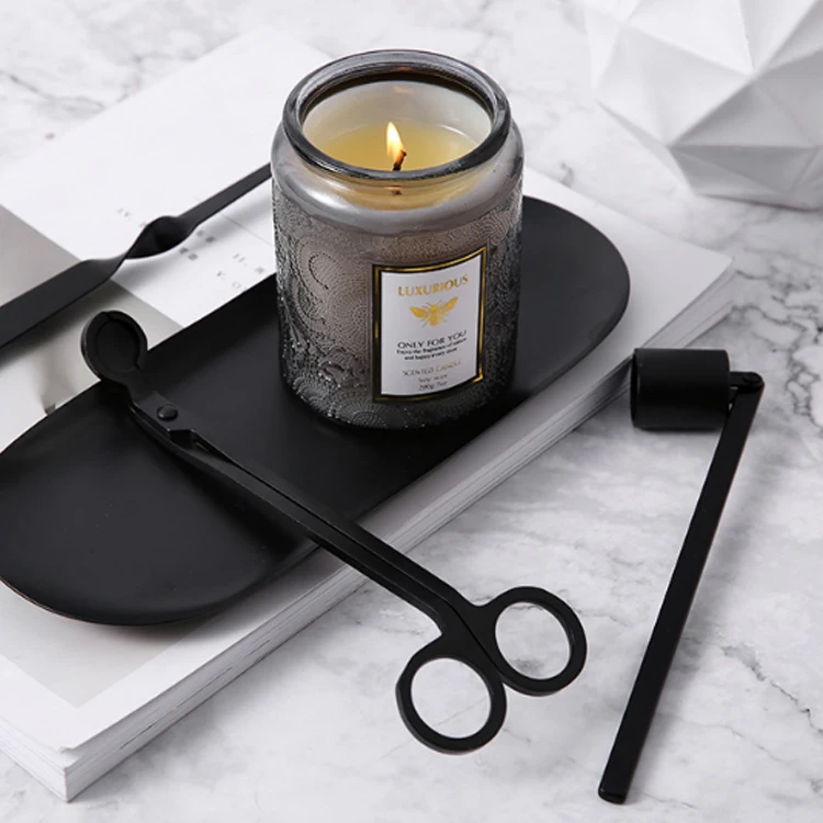  Wholesale Household Stainless Steel Durable Candle Wick Trimmer Set Gold Silver Rose Matte