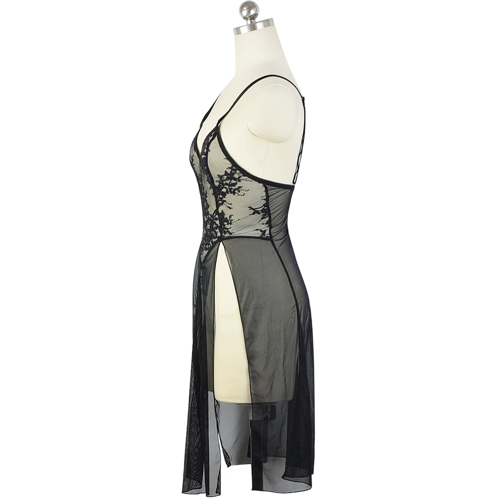High Quality RTS Wholesale Women Sexy Lingerie Lace Sleepwear beautiful Nightwear Women Slip