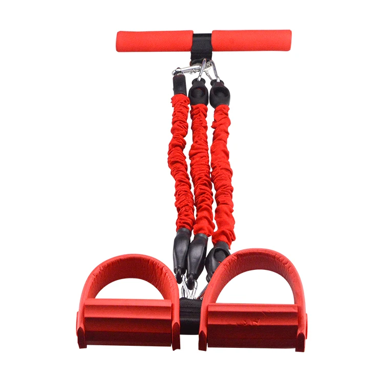 Пользовательские латекса приседаний стекируемые прочность Пилатес 3-трубка ноги канат для перетягивания эластичная регулируемая повязка для езды на велосипеде эластичная лента