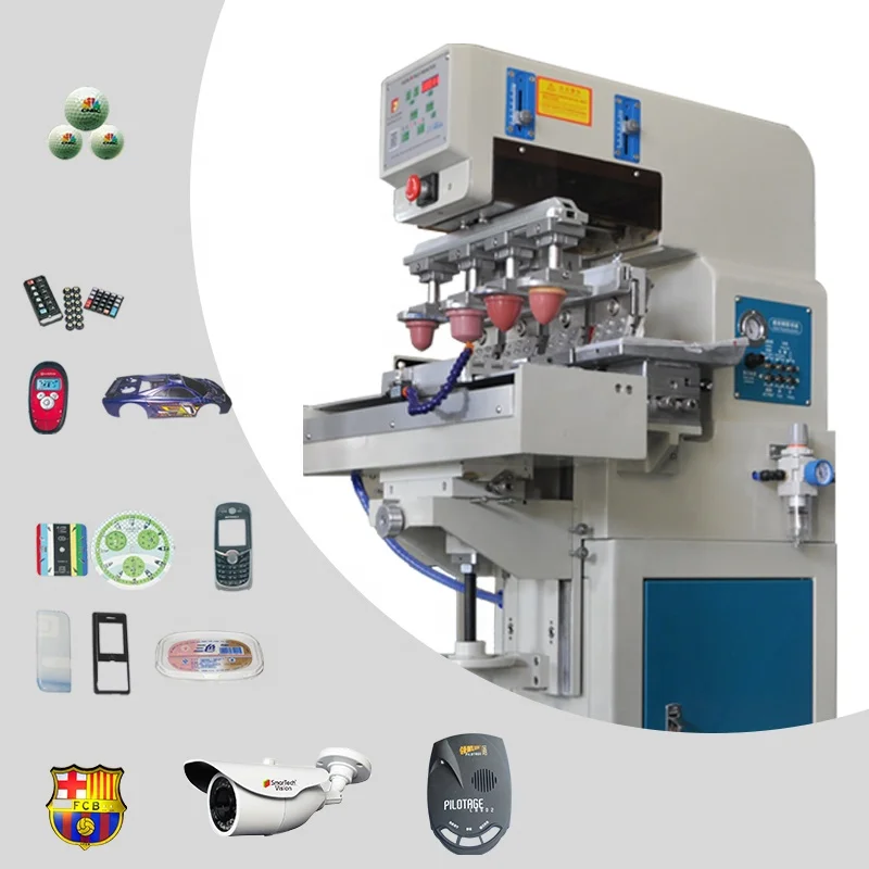 Automatic Four Color Watch Dial Pad Printing Machine with Shuttle