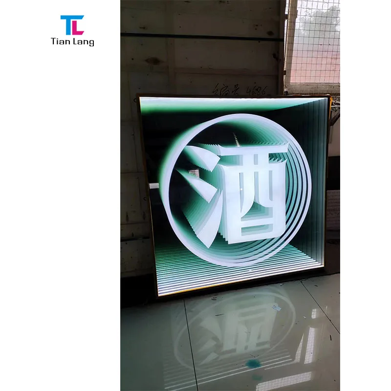 Custom Text Infinity Mirror Sign Art Neon Sign LED mirror personalized infinity mirror gift for girl boy Personalized light