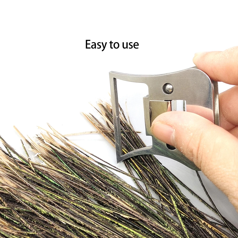 CDC Feather Hackle Pliers for Fishing Fly Tying Tools Stainless Steel Stacker Feather Bender Clip Dubbing Hackle Holding Tool