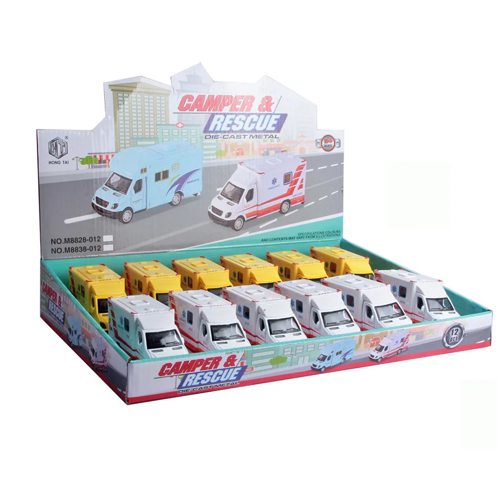 Plastic sound truck light inertia friction toy powered cars police die cast and alloy metal car toy