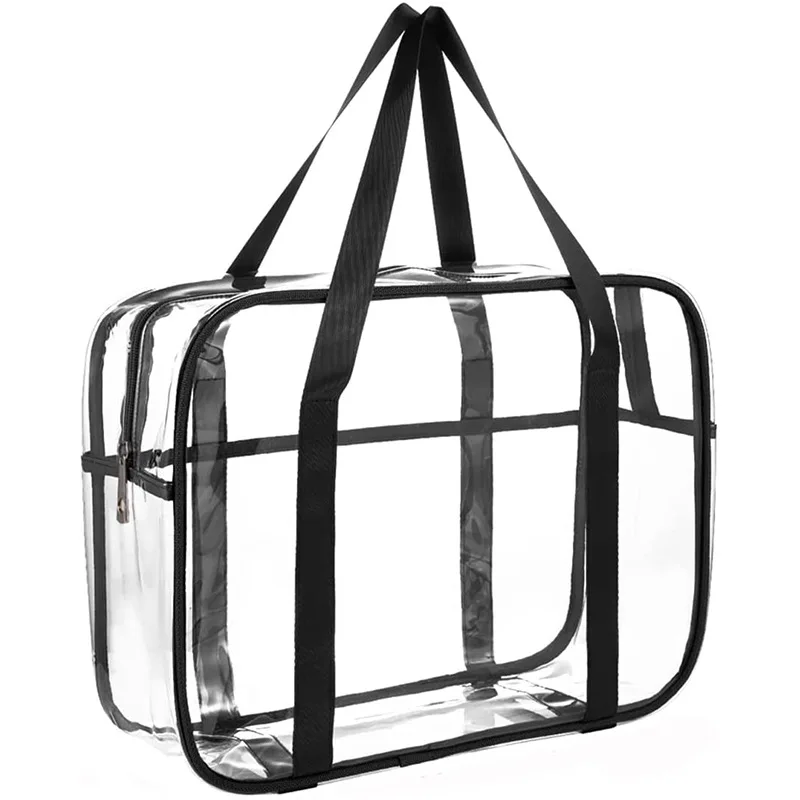 Waterproof Travel Clear Toiletry Bag Thick Transparent Cosmetic Bag Makeup Bag with Handle