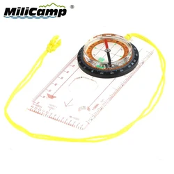 Outdoor camping liquid plastic Measure prismatic map compass