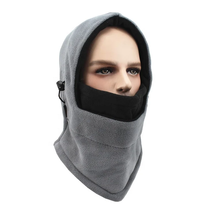 Fashionable balaclava Custom Logo Two-color winter outdoor polar fleece multifunctional Balaclava