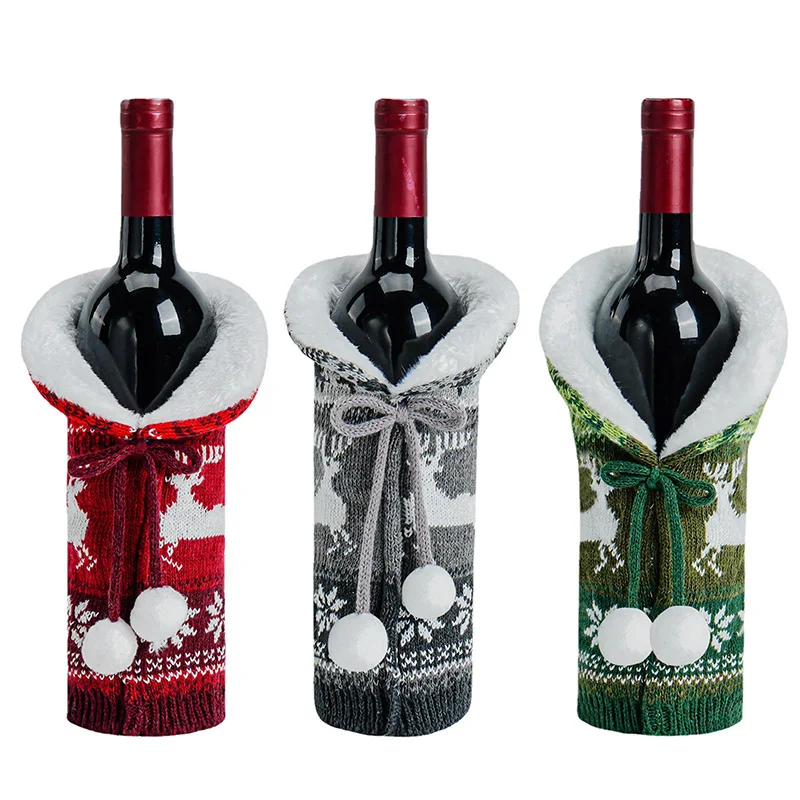 Gorgeous Christmas Decorative Wine Bottle Cover: Elevate Your Party with Festive Vibes and Charm!