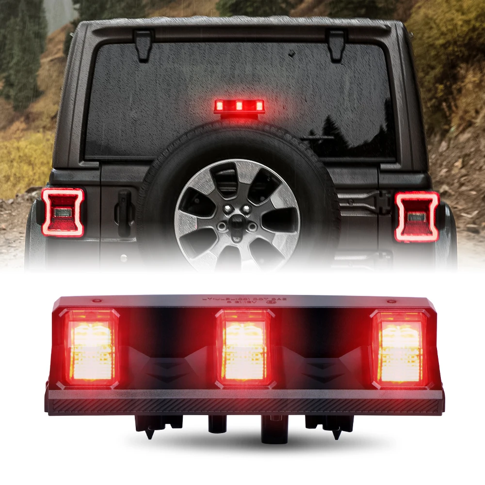 LOYO заводская цена 4x4 JK стоп-сигнал Легкая установка Дымчатых линз светодиодное освещение стоп-сигнал для jeep JL Wrangler 2018 +