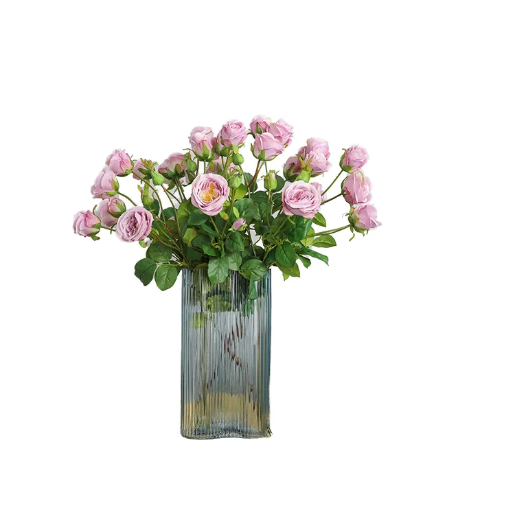 Hot selling Simulate 7 Dora Roses  Artificial Flowers For Home Decoration