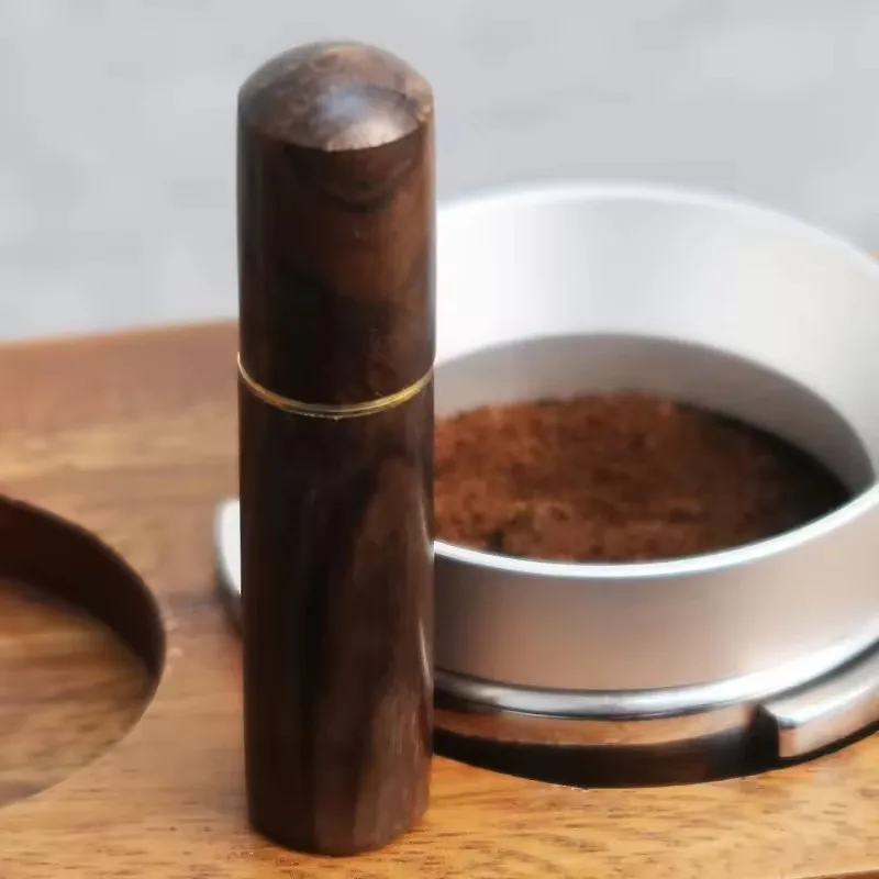Solid Wood Barista Stirring Tool Natural Handle Espresso Distribution Needle Distributor for Coffee Tea & Espresso Supplies