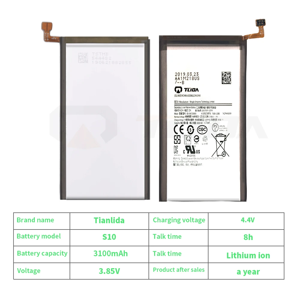 TLIDA OEM Original android mobile cell Phone batteries prices s6 S20 S9 S10 battery for samsung galaxy note 8 battery