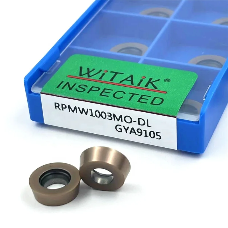 WITAIK tungsten carbide insert round milling insert RPMW1003MO-DL   milling face milling cutter RPKW RPMW