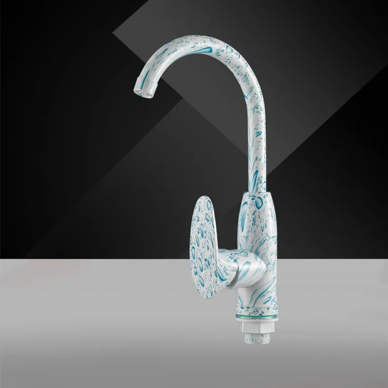 green water drop color cold hot water mixer plastic water tap kitchen faucet spout