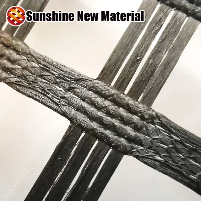 Fiberglass fabric mesh geogrid 100KN with CE