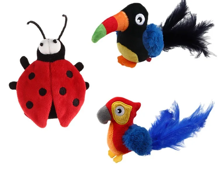 New Hot Chirping Bird Cat Toy Interactive Cat Squeak Toy Melody Chaser Bird Play Squeak Kitten Toy for Boredom