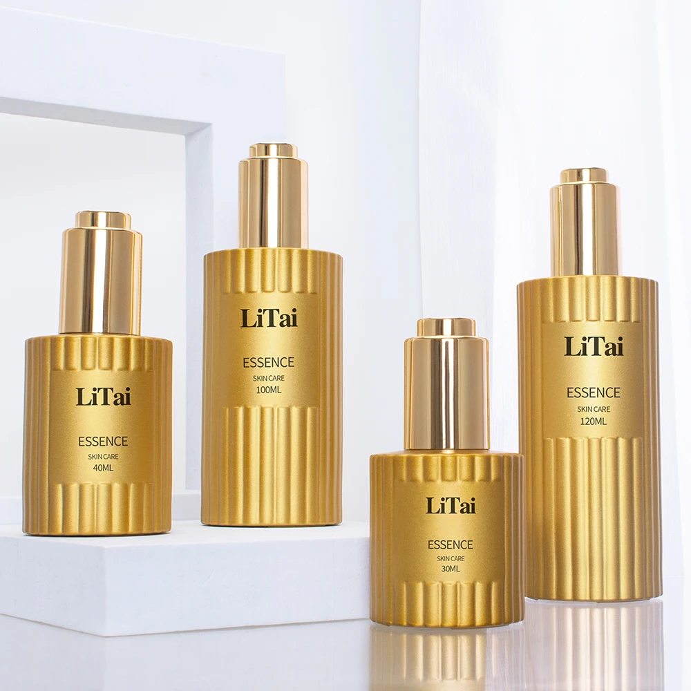 Стеклянная бутылка для ухода за кожей