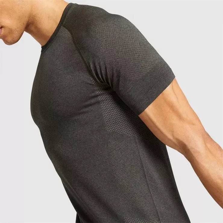 Wholesale Stretch Fitness 95 Cotton 5 Elastane Spandex Gym T Shirt Unisex Custom Athletic Workout Sport Wear T-Shirt Men