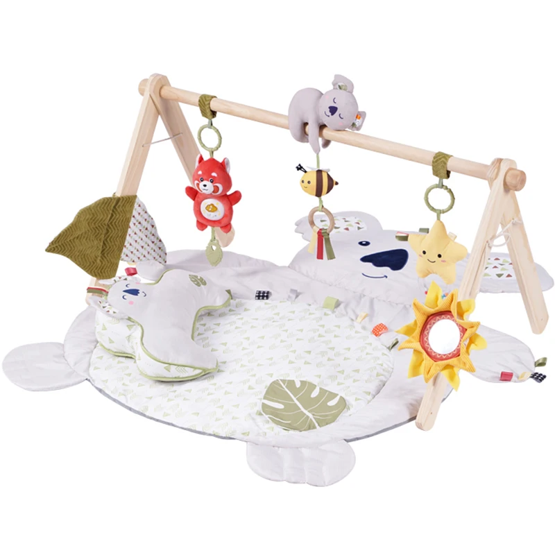 Baby Play Gym Activity Mat 5 Detachable Toys Newborn Infant Essentials  Tummy Time Mat Promote Skills Sensory Development Mat