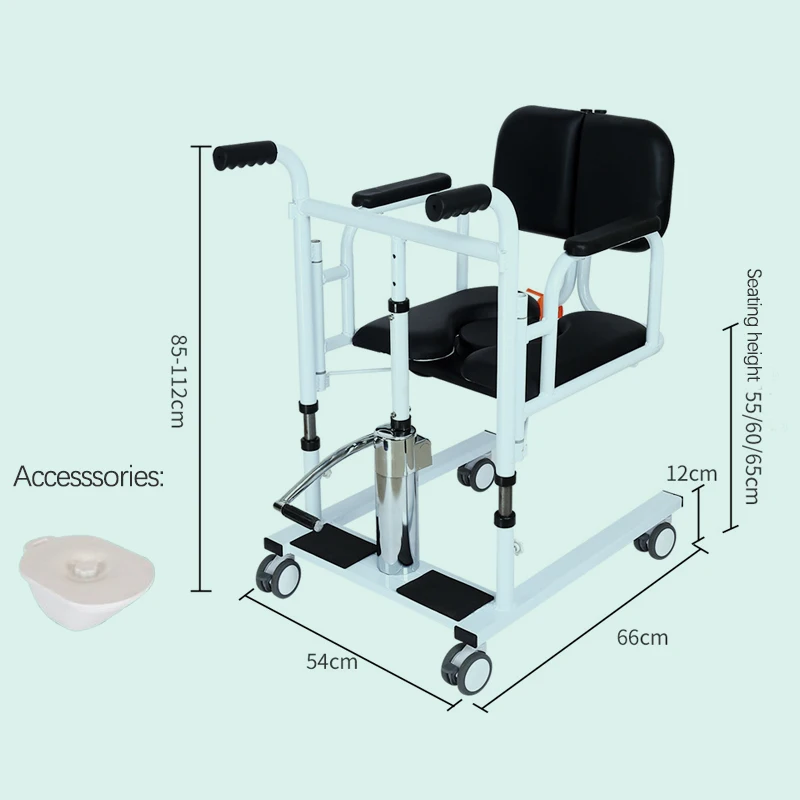 Hydraulic Lift Multi-functional Elderly Walking Aid Stand Hemiplegia Stroke Patient Convenient Rollator Walker for Disabled
