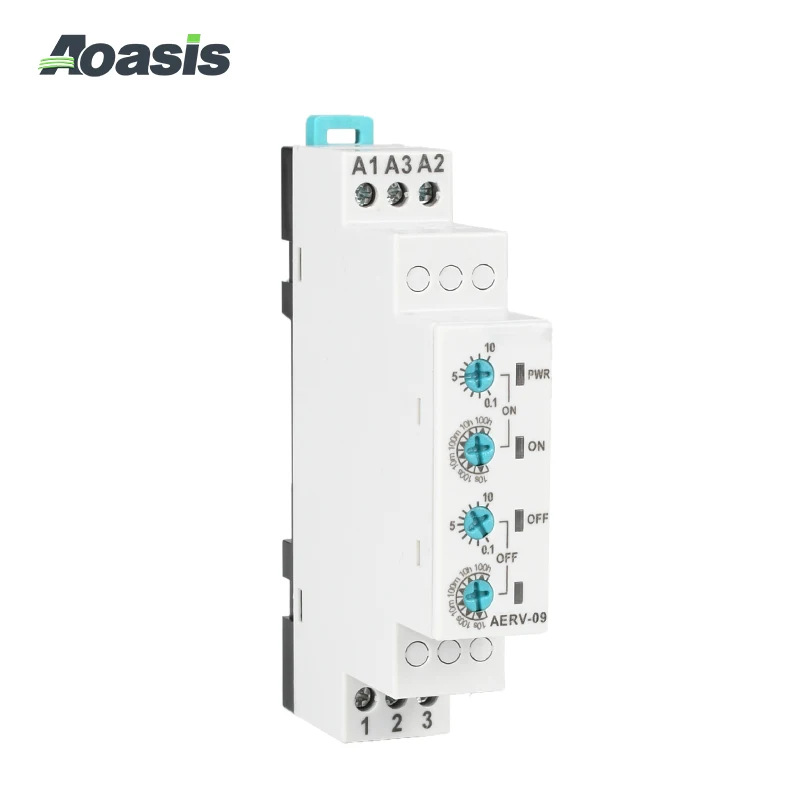 AERV-09 Timer Relay Double Adjustable Multifunctional Flasher Relay Double Delay Time Relay
