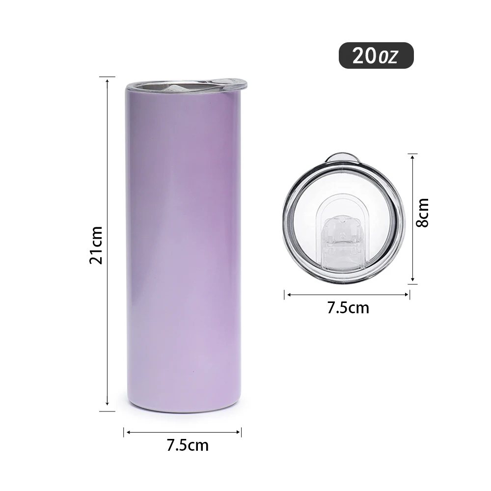 New product 20oz straight sunshine color changing luminous coffee travel mug with lid uv glow tumbler stainless steel