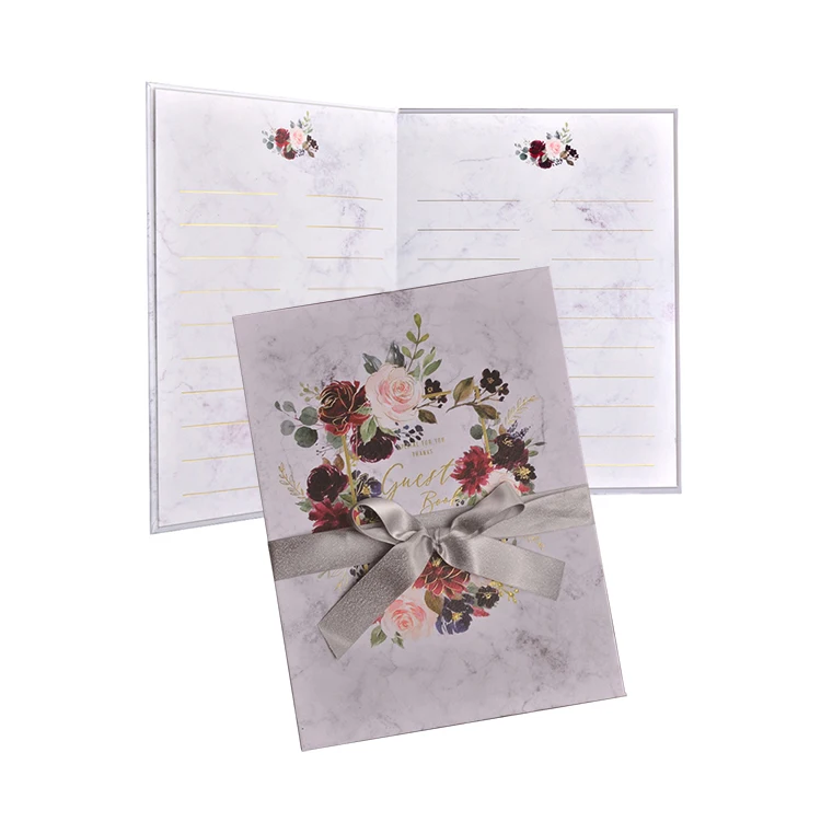 White wedding book guestbook gold foil Birthday wedding guest book