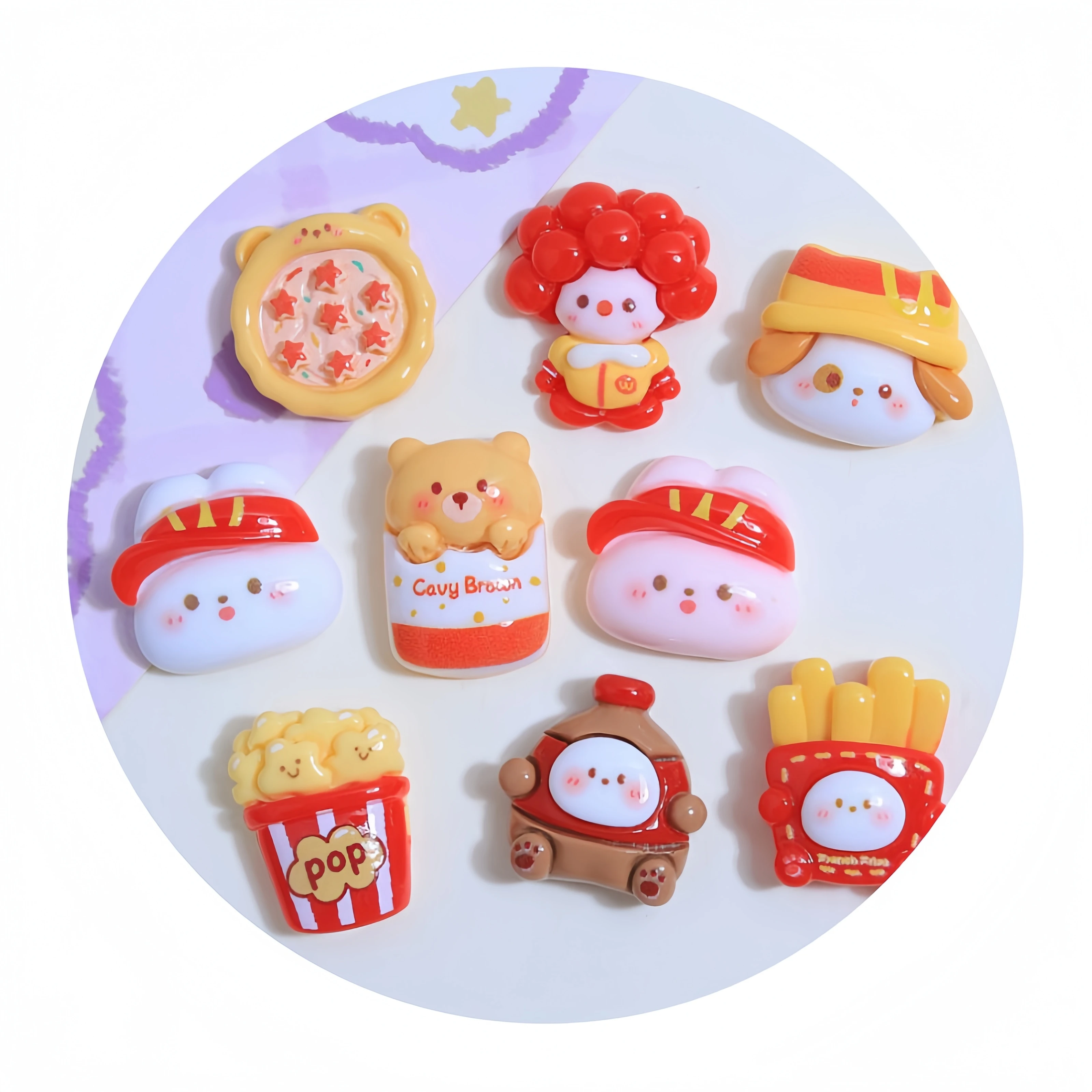 Kawaii декоративная еда игра ручной работы очарование поделки из смолы для украшения дома поделки из смолы чехол для телефона подвески