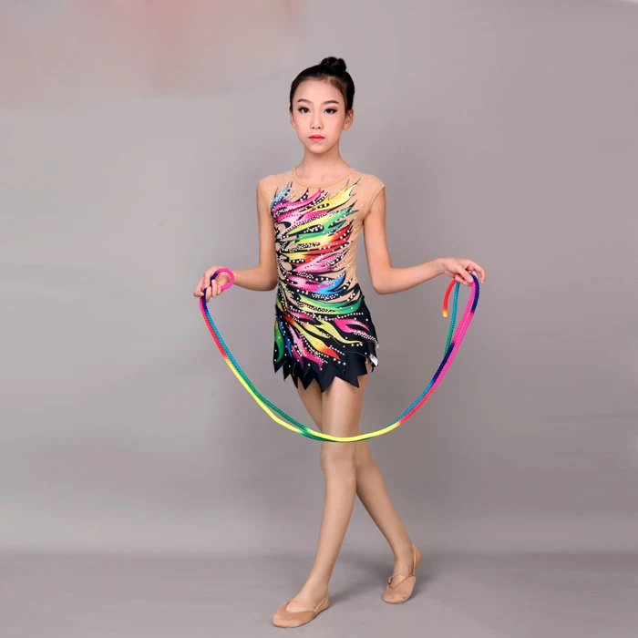 Factory OEM Service colorful Fabric Dance Leotard Breathable High Collar Ballet Children Gymnastic Leotards