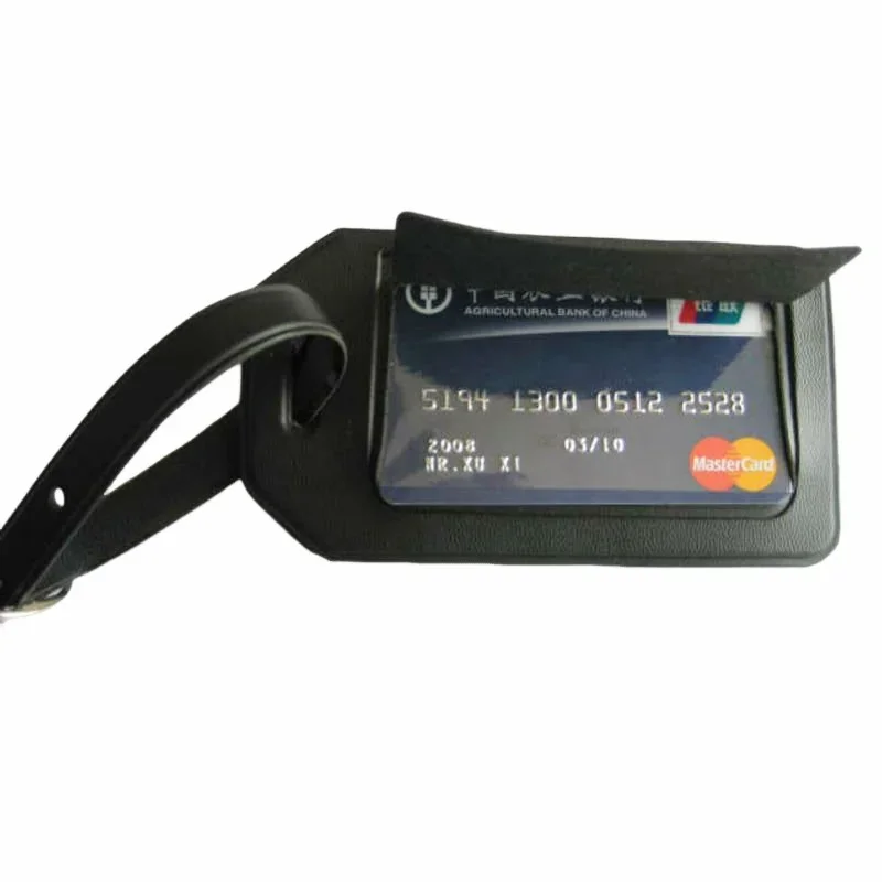 Business Travel Luggage Trolley Bags with Custom Logo Printed Name Card Plastic Tags for Suitcases and Passport Storage