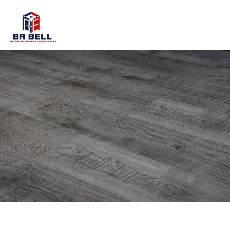 Light  gray oak smooth floating flooring bedroom wood floor 10mm plank laminate floorboards