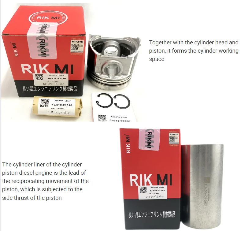 Excavator Forklift Forklift Harvester Diesel Engine Cylinder Kit Liner Piston Kit Engine Spare Parts Cylinder Liner Kit Alloy