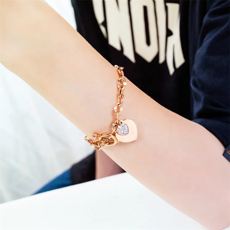 Best Selling Bracelet With Cubic Zirconia Stainless Steel Bracelets 18K Gold Plated Bracelets For Women