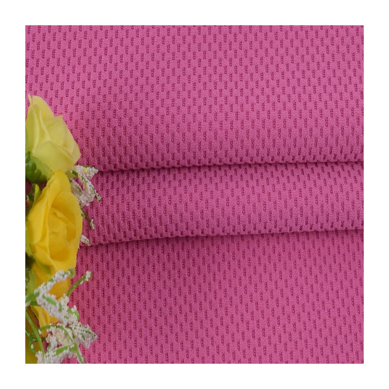 Sportswear Fabric Polyester Knitted Dry Fit Honeycomb Fabric Microfiber Waffle Fabric