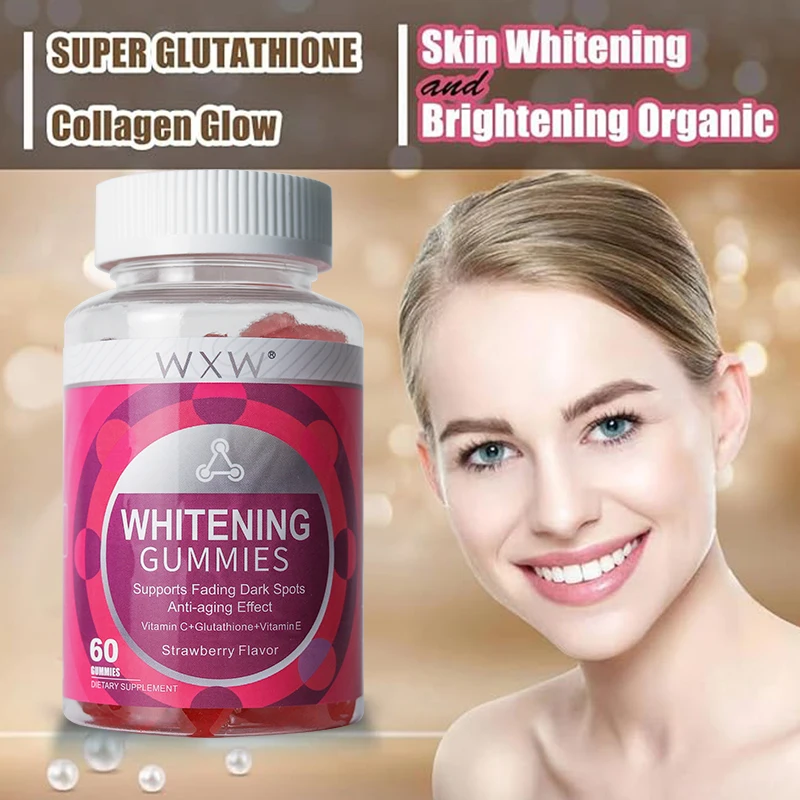 Stock WXW Whitening Gummies Reduce Fine Lines And Wrinkles Biotin Keratin Whitening Gummies