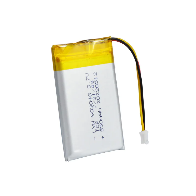 LYW High Performance lipo battery 3.7v 850mah lipo battery 603048