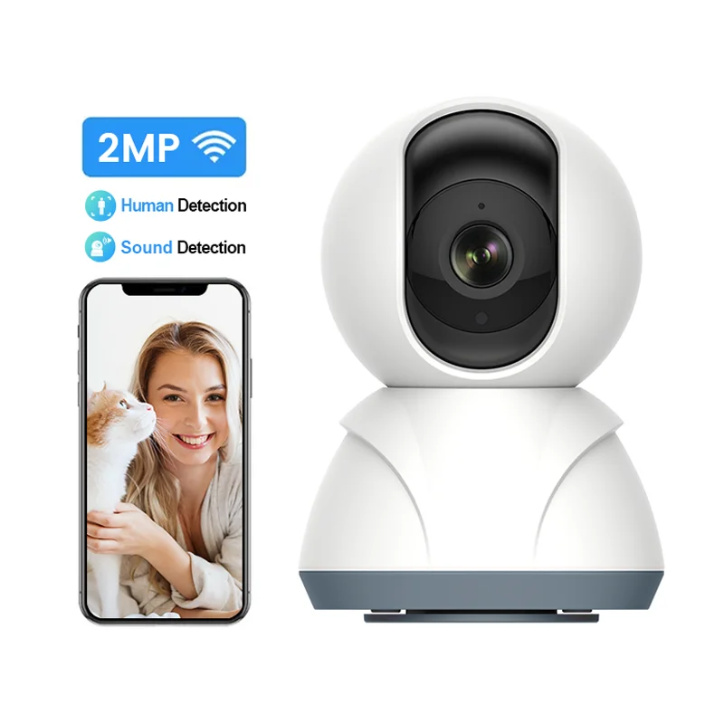1080P humanoid detection wireless tuya cloud storage baby monitor 2MP two-way audio p2p wifi babyfoon met camera