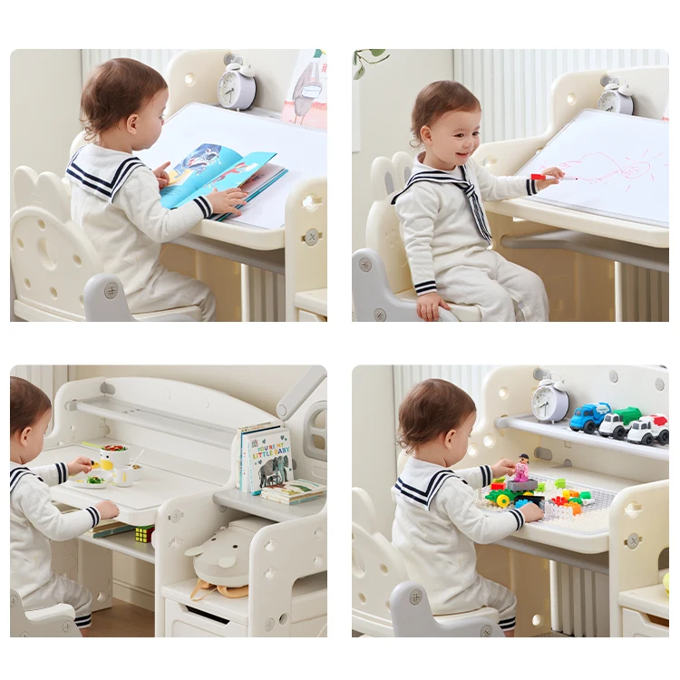 2025 New Children Activity Table With Board For Lego Blocks Reading Study Desk Baby Dining Table And Chair Kids Play Table