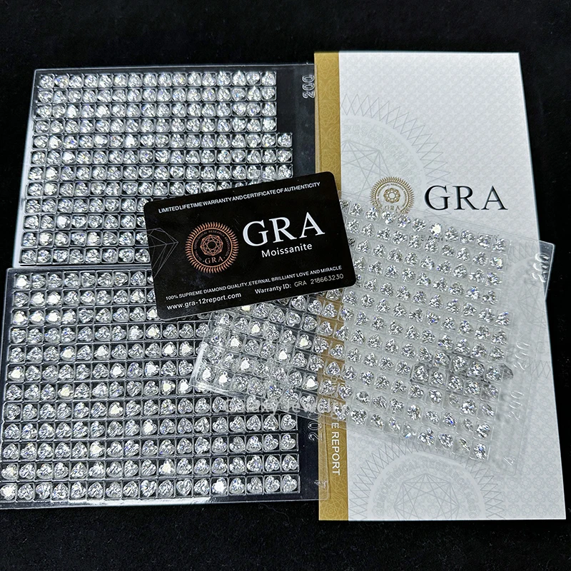 Wholesale Price 2.5*2.5mm to 10*10mm Heart Cut Polished DEF GH Loose Moissanite Diamond Stone for Jewelry Making