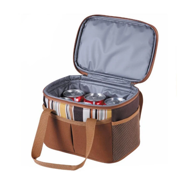 Promotional out door cooling lunch box insulated lunch bag large ice cooler delivery frozen food box with zipper
