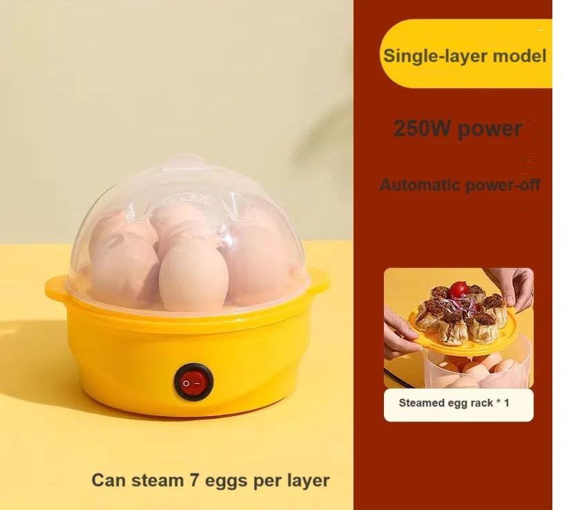 Kitchen Appliances Household Portable Automatic Mini Egg Cooker Machine Egg Boiler Electric Boiling Egg Steamer