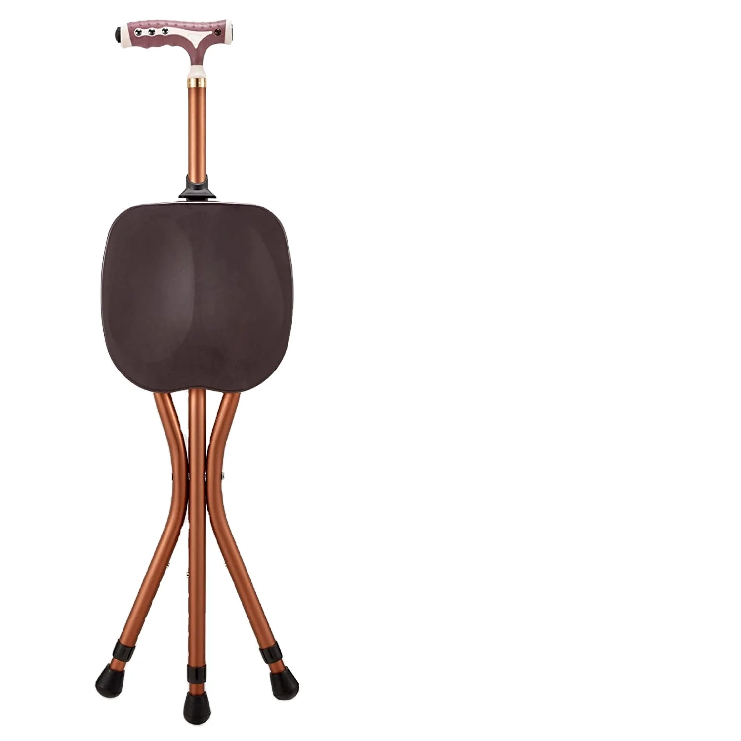 Hold 440 lbs Folding Canes with Seat Walking Stick Height Adjustment Cane Seat Capacity Frosted Handle Crutches Stool