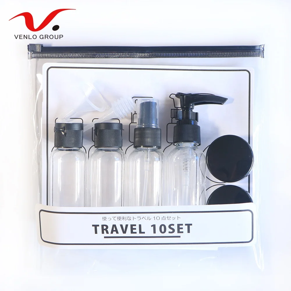 
Venlo Plastic factory 2 days fast offer travel bottle set 96 sets/carton. 