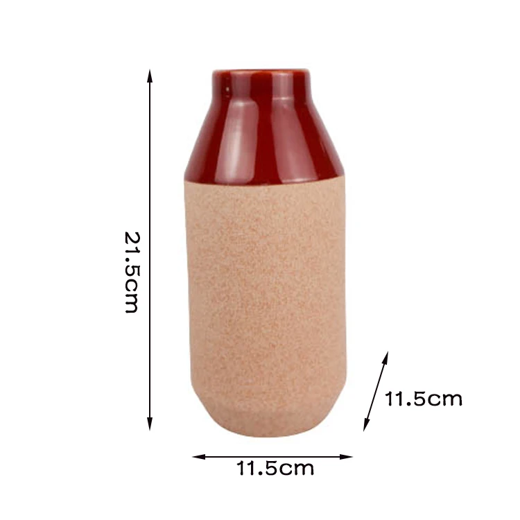 Nordic High Quality Sand Bright Glaze Modern Home Flower Vase Design Decor Ceramic