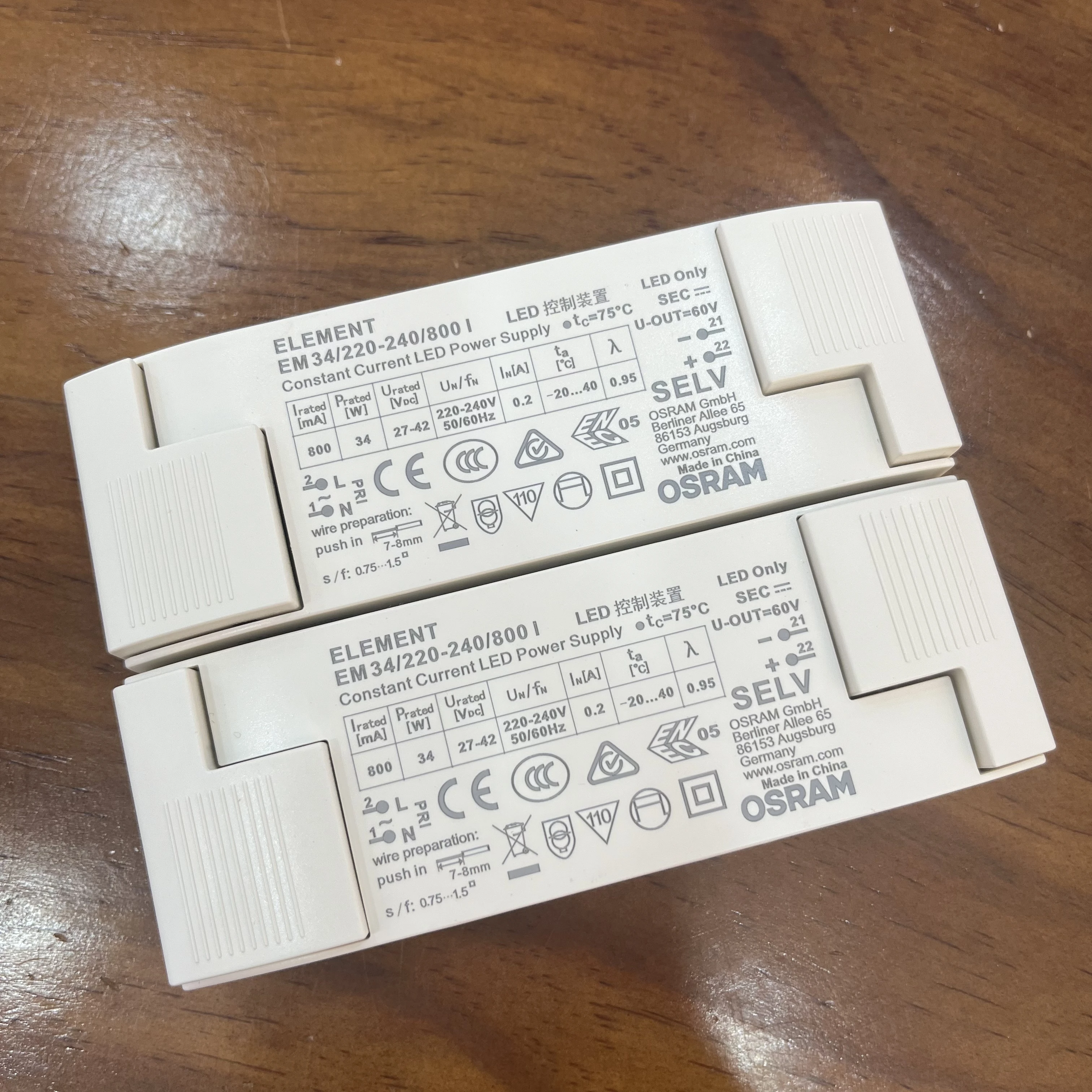 Оригинальный Osram привод EM 34/220-240/800 I 27V-42V 800mA постоянный ток светодиодный драйвер