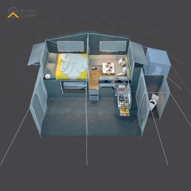 Off road small pop up camper trailer caravan made in china for sale