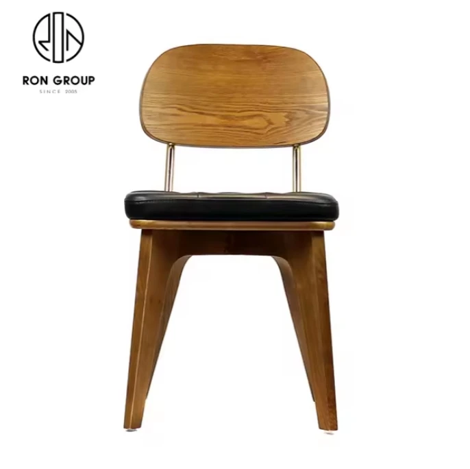Kitchen Italian Modern Simple Design Dining Chairs Comfortable Ash Solid Wood Lounge Restaurant Dining Chairs